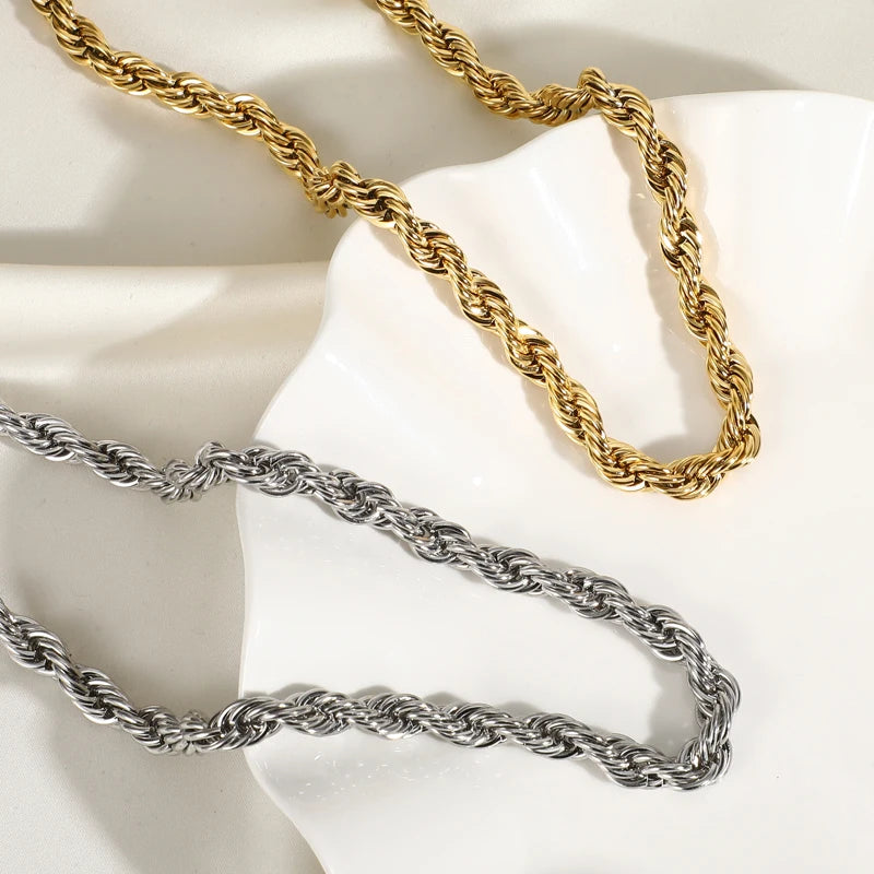 Twine. Necklace worn