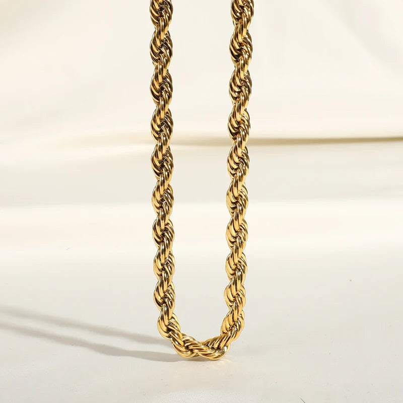 Twine. Necklace worn