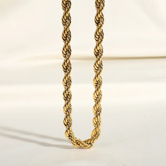 Twine. Necklace worn