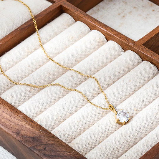 Wisp. Necklace worn