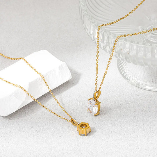 Wisp. Necklace worn