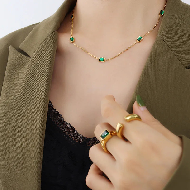 Verdant. Necklace worn