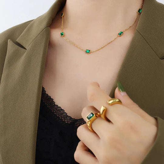 Verdant. Necklace worn
