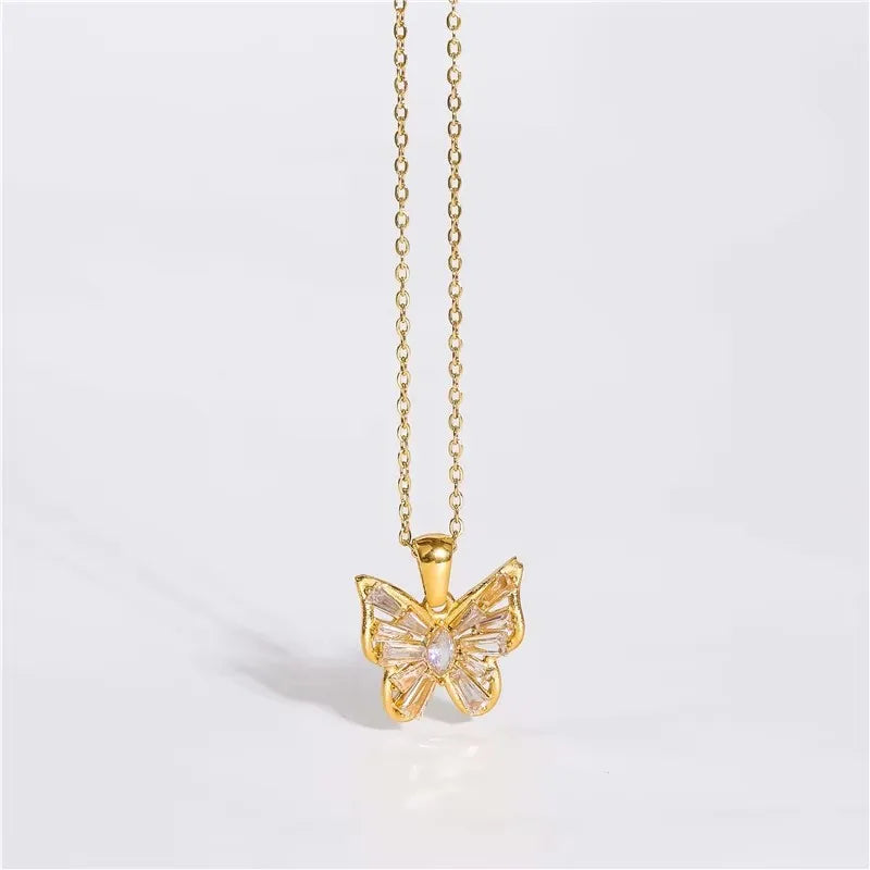Flutter. Necklace worn