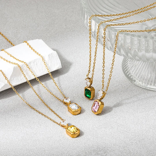 Prism. Necklace worn