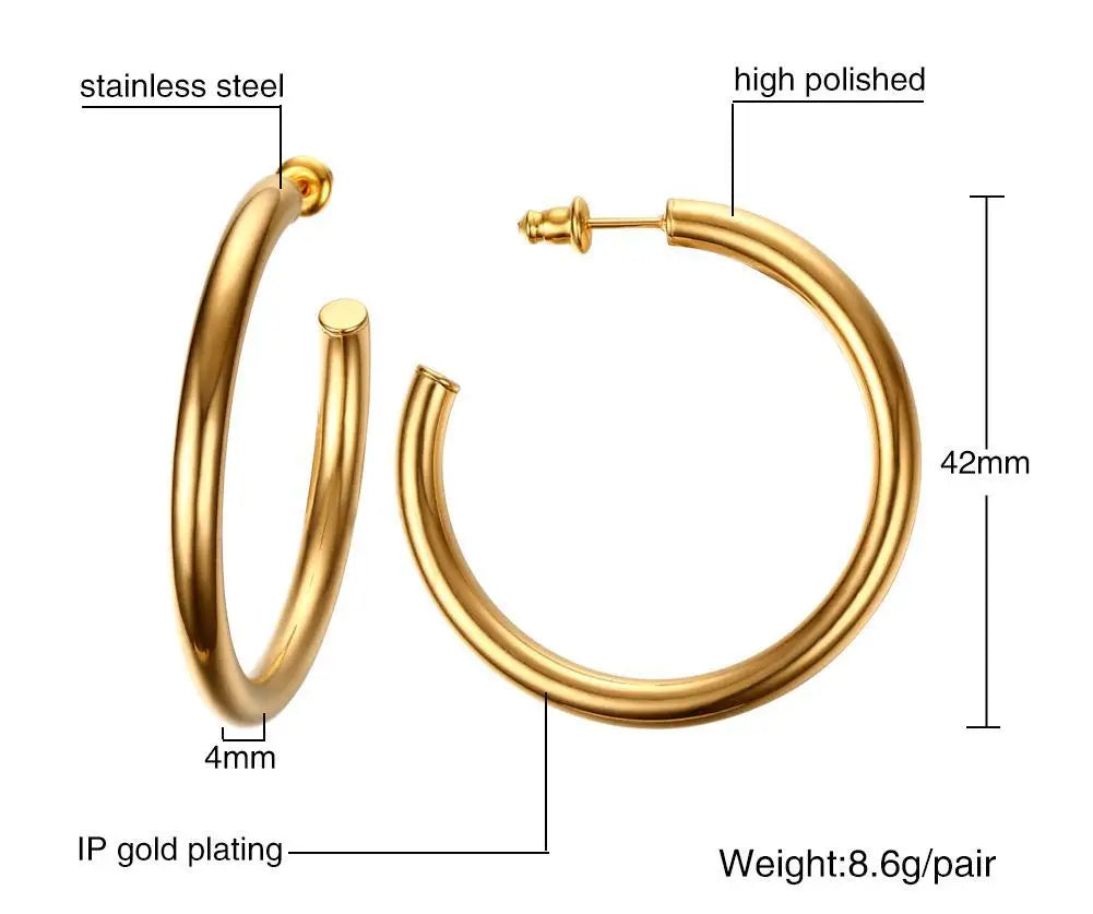 Column. Hoops worn