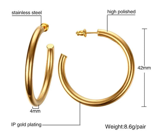 Column. Hoops worn