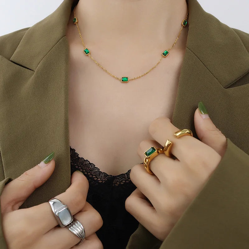 Verdant. Necklace worn