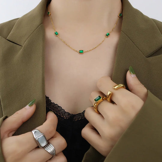 Verdant. Necklace worn