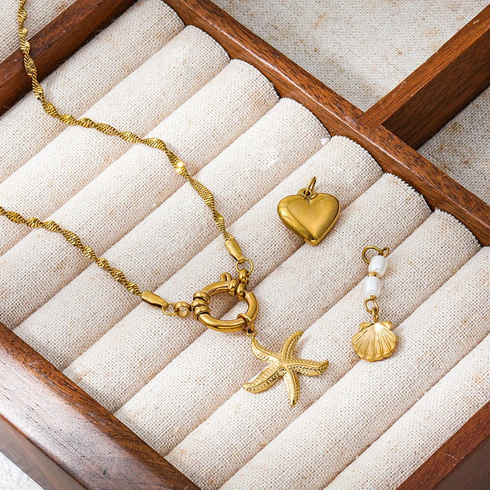 Shore. Necklace worn