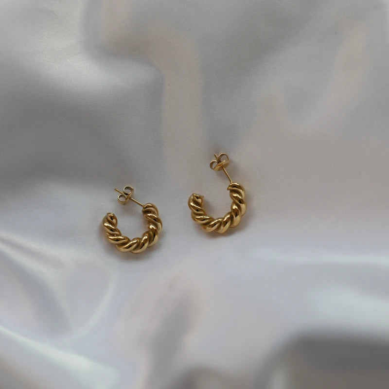 Braid. Hoops worn