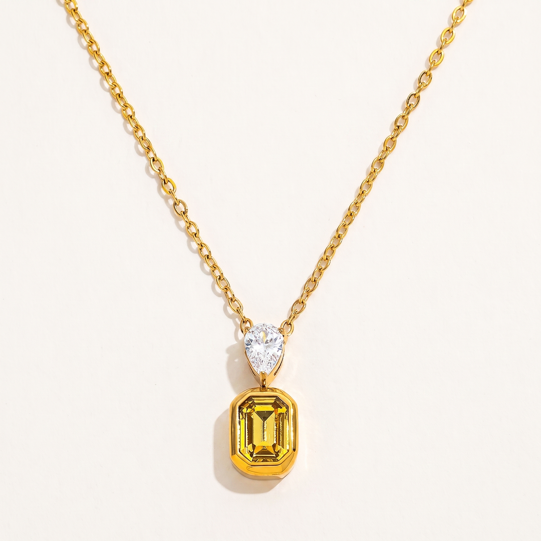 Prism. Necklace - Yellow