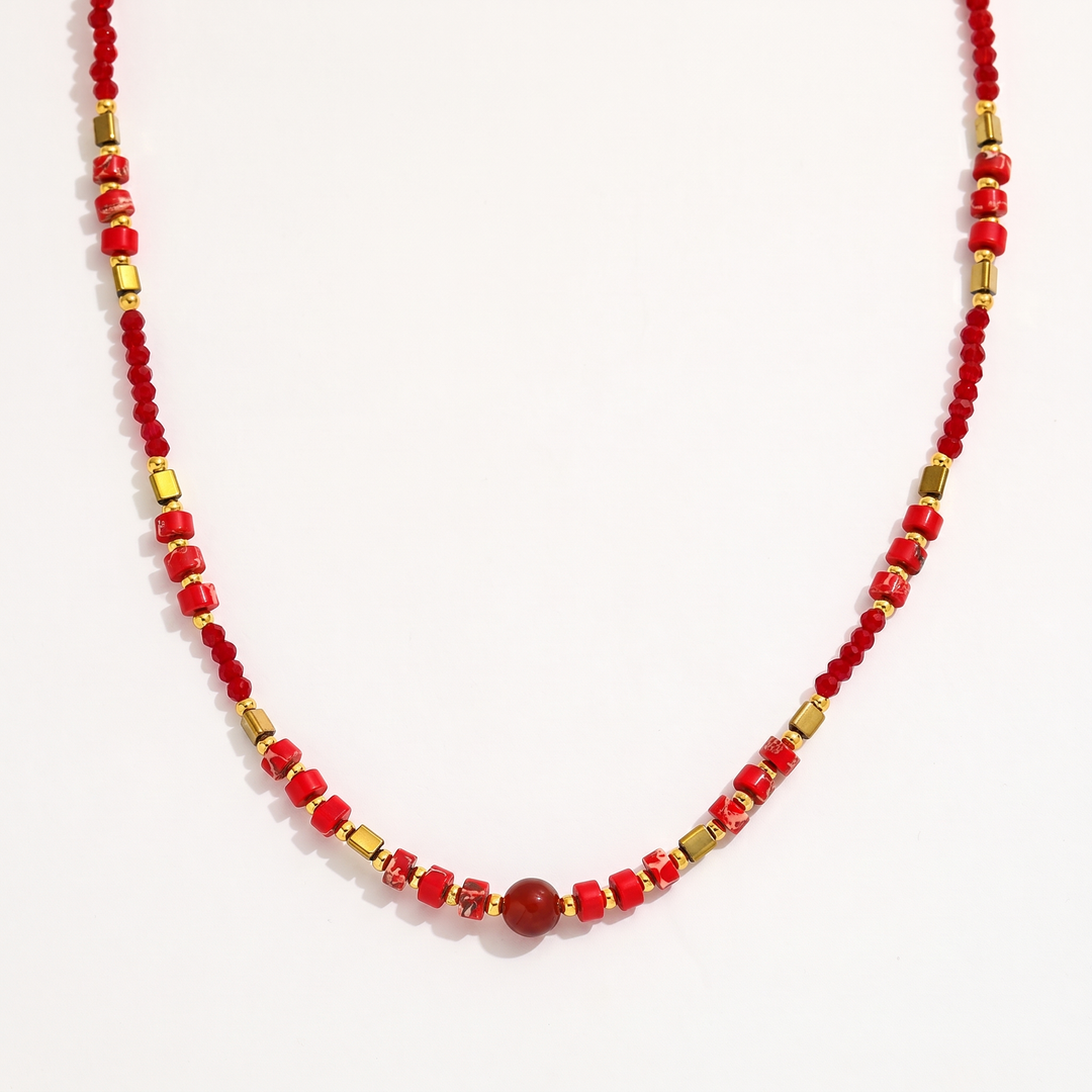 Terra. Necklace - Red