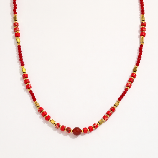 Terra. Necklace - Red