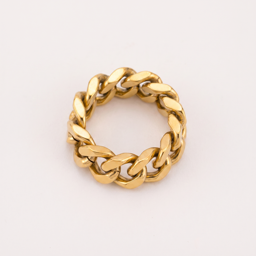 Anchor. Ring - Gold
