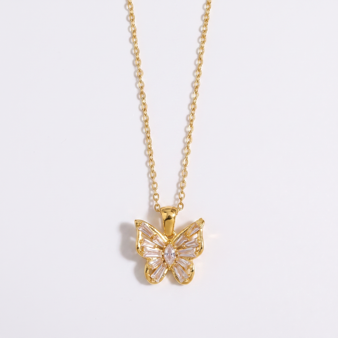 Flutter. Necklace - Clear