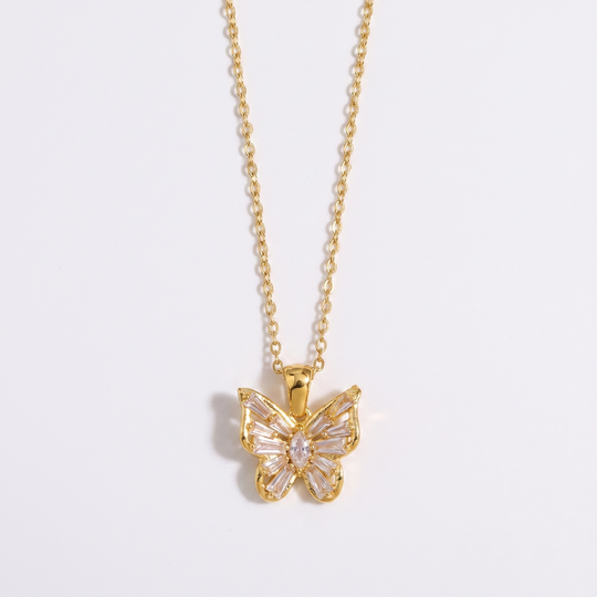 Flutter. Necklace - Clear