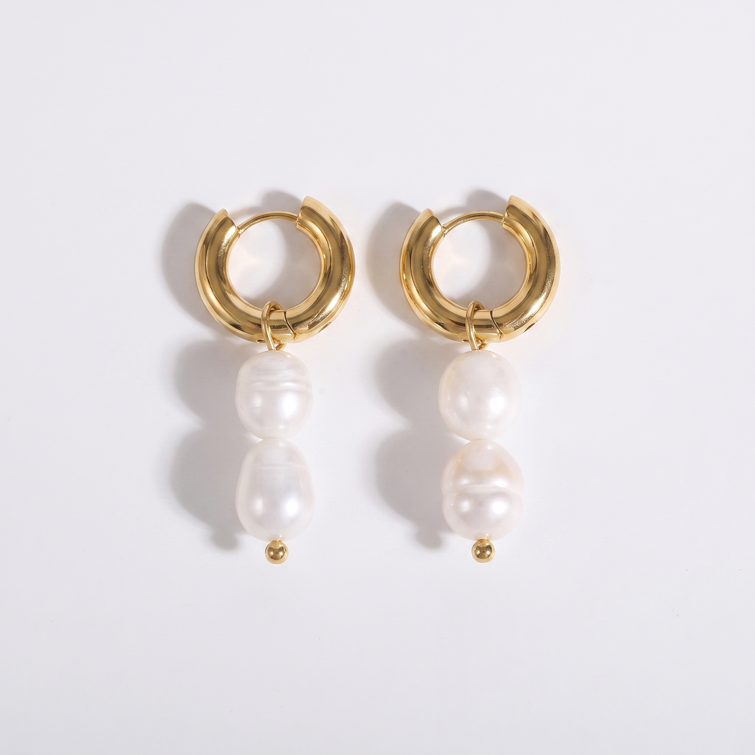 Ivory. Hoops - Gold