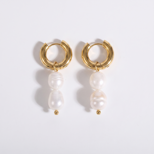 Ivory. Hoops - Gold