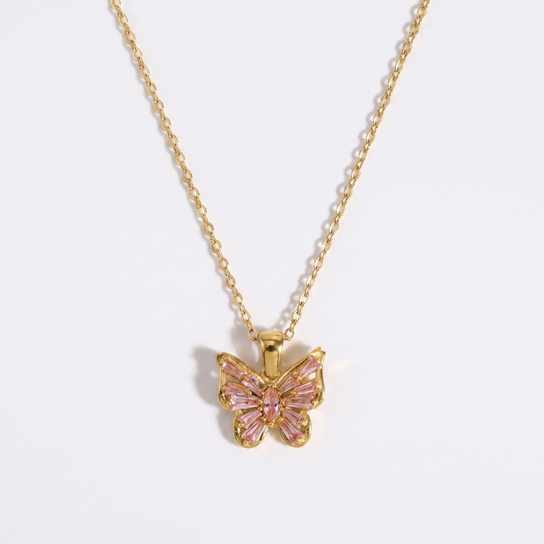 Flutter. Necklace - Pink