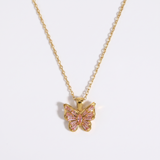 Flutter. Necklace - Pink