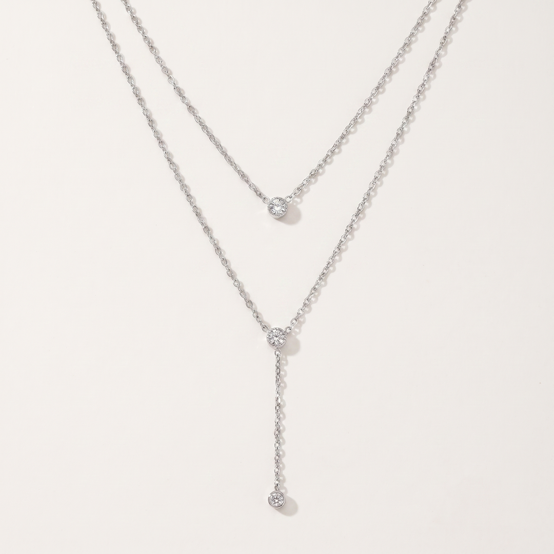 Drape. Necklace - Silver
