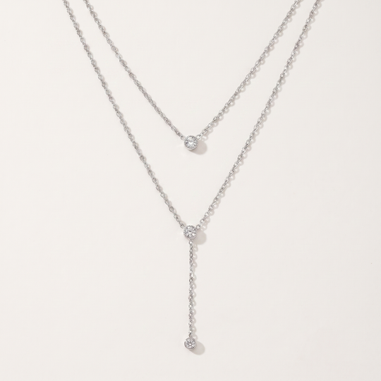 Drape. Necklace - Silver