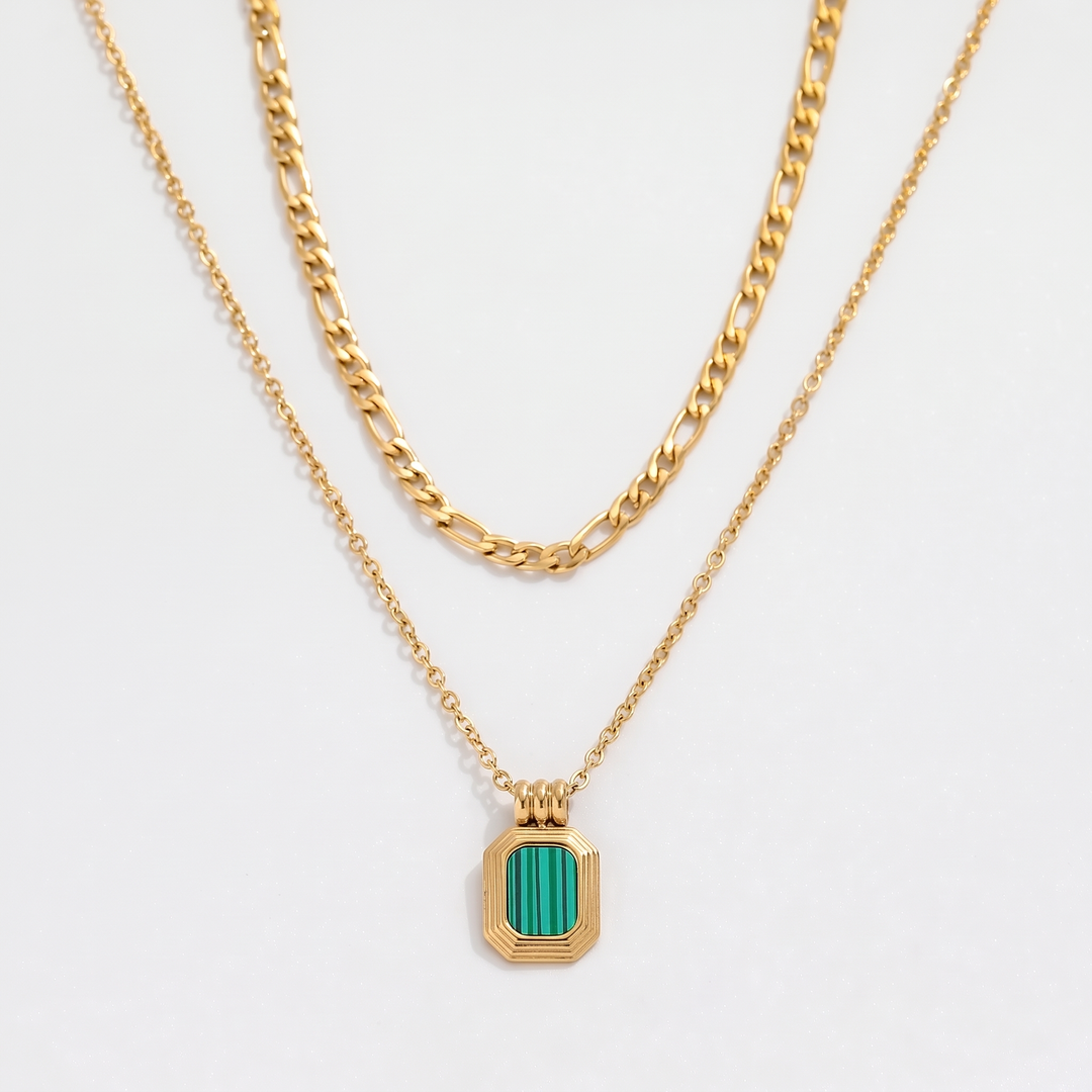 Tier. Necklace - Green